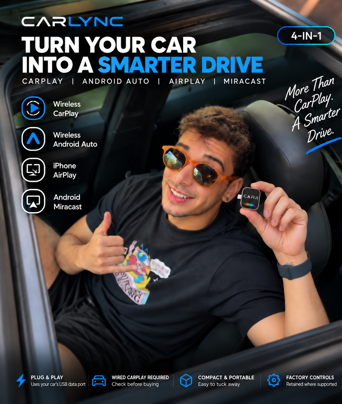 4 in 1 Wireless Carplay Android Adapter